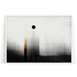 北欧ポスター【Abstract Scenery】モノトーン ジャパンディ 抽象風景 2枚目の画像