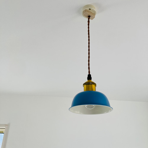 ブルー青 ホワイト 北欧カフェ風ペンダントライトモダン オシャレ照明