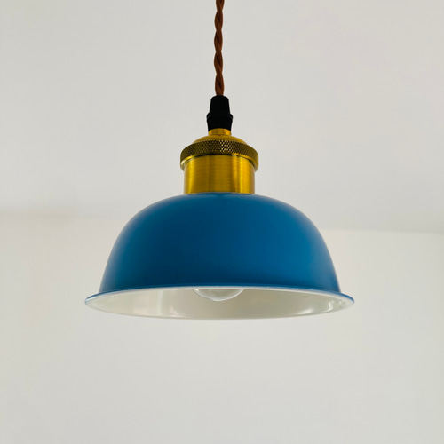 イタリア製 ドーム型ペンダントライト 青茶色 イタリア製 ドーム型