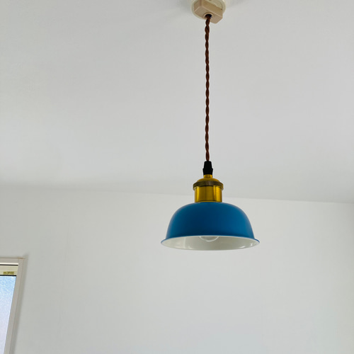 ブルー青 ホワイト 北欧カフェ風ペンダントライトモダン