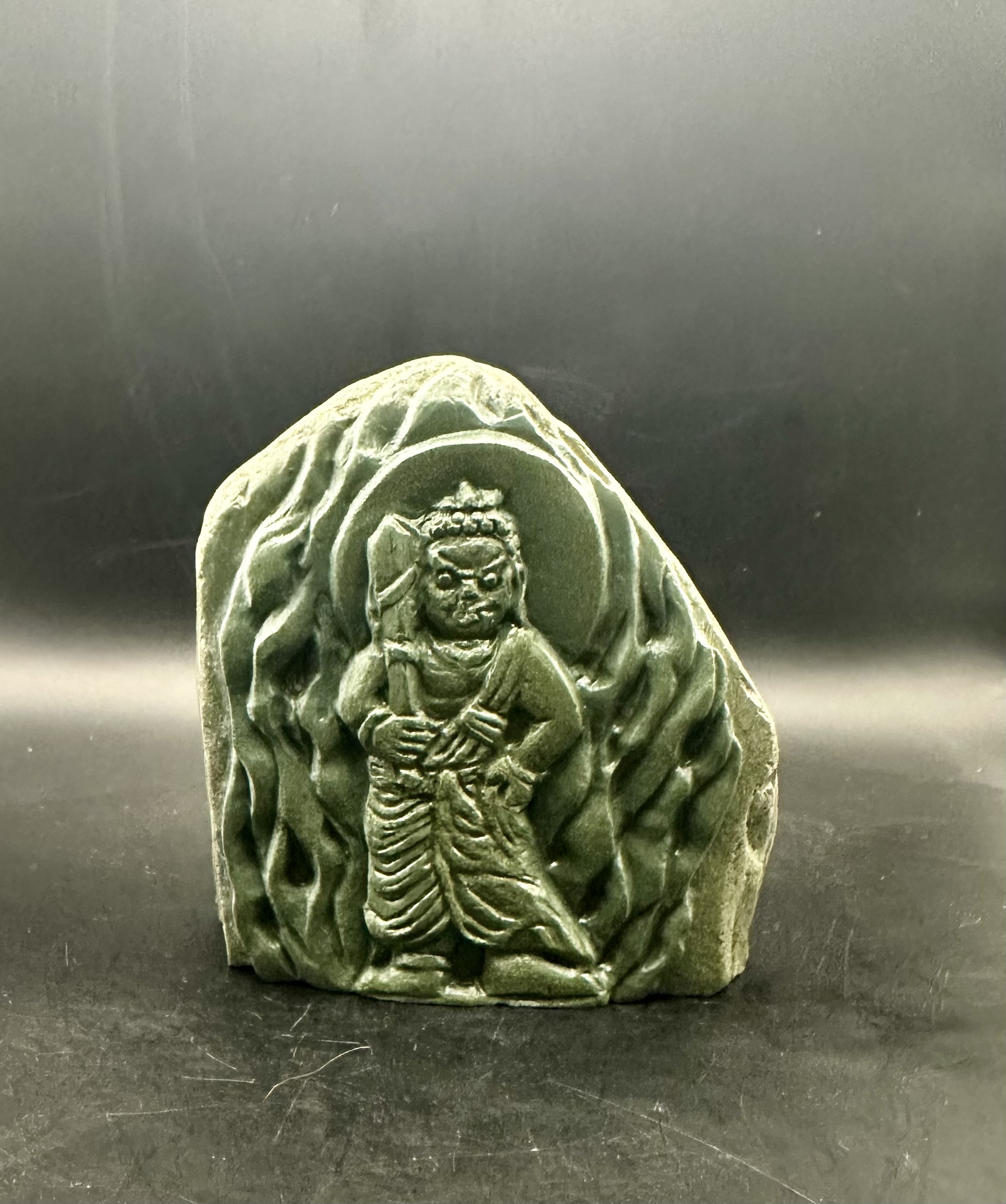 売約済み 2025.5.22南無不動明王 上質ジャスパー 彫刻 ケン