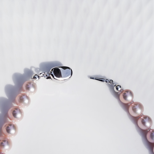 天然色ラベンダーピンク淡水真珠のネックレス ～Antonia ネックレス