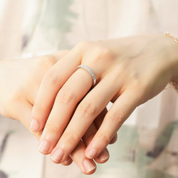 【特別価格・数量限定】ラボダイヤモンド エタニティリング（3週間発送） 5枚目の画像