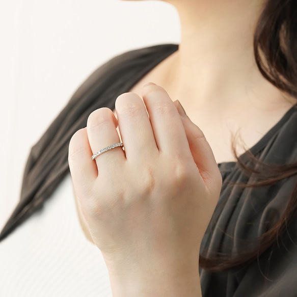 【特別価格・数量限定】ラボダイヤモンド エタニティリング（3週間発送） 10枚目の画像