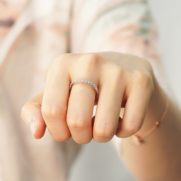 【特別価格・数量限定】ラボダイヤモンド エタニティリング（3週間発送） 6枚目の画像