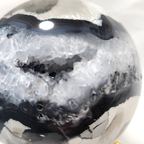 メノウと水晶共生◇笑口◇スフィア◇丸玉◇天然石◇ その他インテリア