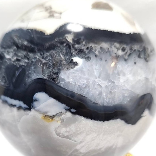 メノウと水晶共生◇笑口◇スフィア◇丸玉◇天然石◇ その他インテリア