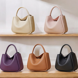 高級レザー使用 ミニバッグ ハンドバッグ トートバッグ ショルダーバッグ レザーバッグ バッグ　レザー　革 1枚目の画像