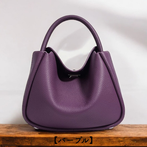 高級レザー使用 ミニバッグ ハンドバッグ トートバッグ ショルダーバッグ レザーバッグ バッグ　レザー　革 16枚目の画像