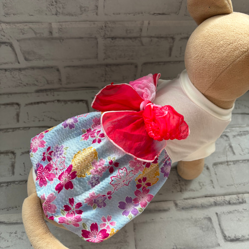 ハンドメイド　あったかくまさんバルーンタンク　犬服 犬 服 夏 クールサマータンクトップ 冷感 冷却 ひんやり