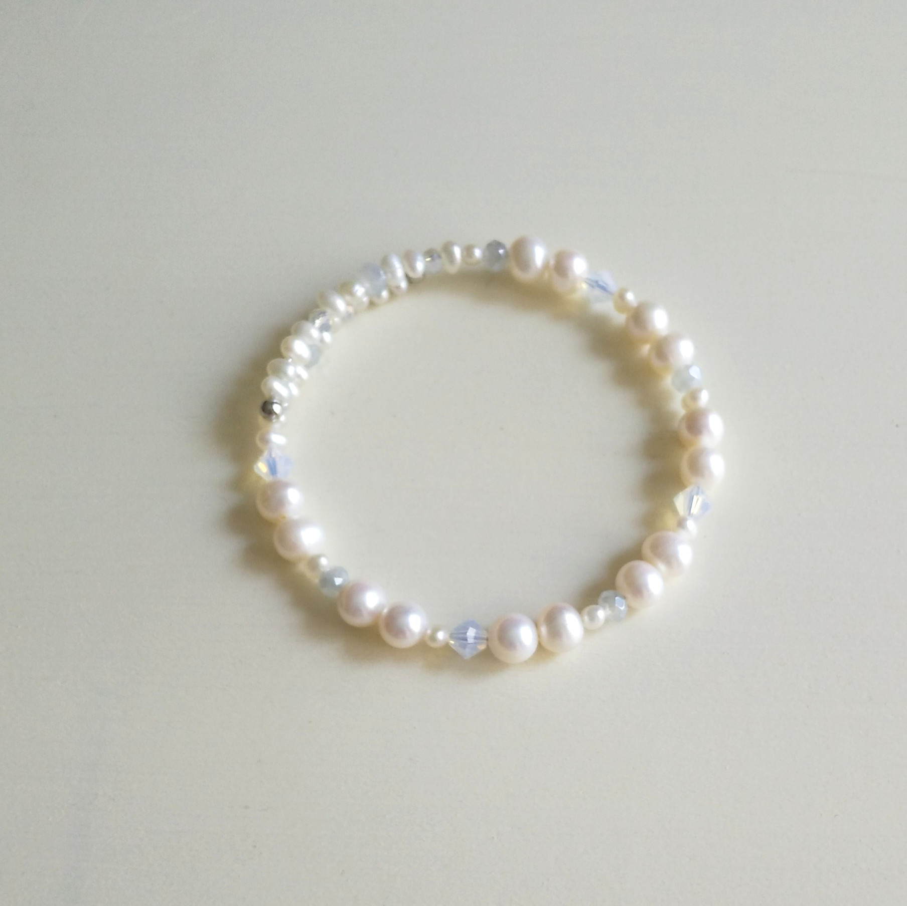 淡水パール留め具フリーブレスレット