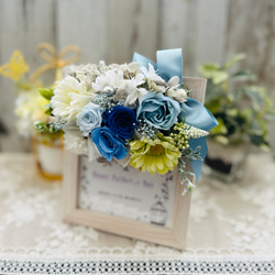 メモリアルフォトフレーム〜心華やぐお花とともに　ご結婚御祝　ペット供養　お花の写真立て　　　　父の日ギフト　お盆2025 12枚目の画像