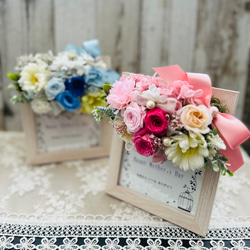 メモリアルフォトフレーム〜心華やぐお花とともに　ご結婚御祝　ペット供養　お花の写真立て　　　　父の日ギフト　お盆2025 4枚目の画像
