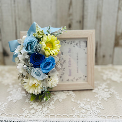メモリアルフォトフレーム〜心華やぐお花とともに　ご結婚御祝　ペット供養　お花の写真立て　　　　父の日ギフト　お盆2025 7枚目の画像