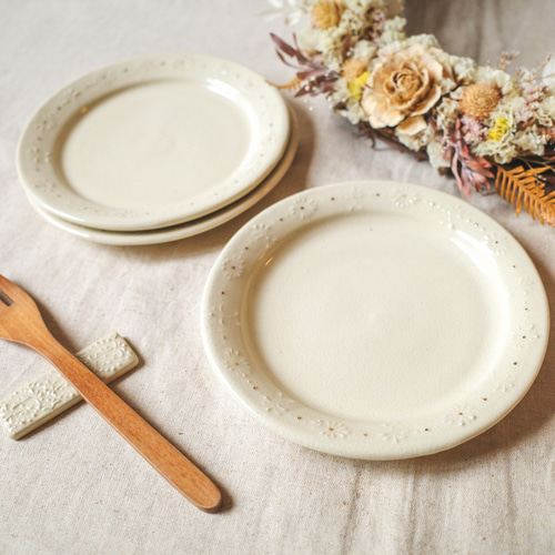 工房あめつち　大皿　森のリム皿 工房あめつち 大皿 森のリム皿 食器