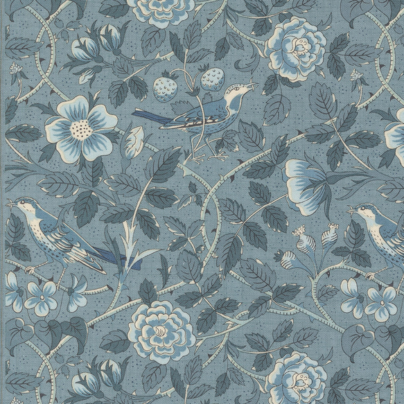 USAコットン moda モダ　サクレブルー Sacre Blue　花壇/フレンチブルー  M777 1枚目の画像