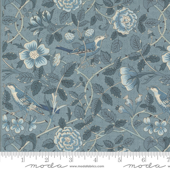 USAコットン moda モダ　サクレブルー Sacre Blue　花壇/フレンチブルー  M777 2枚目の画像