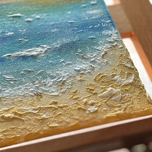 原画 テクスチャーアート ～水平線と夕陽〜 絵画 vie fleur 通販