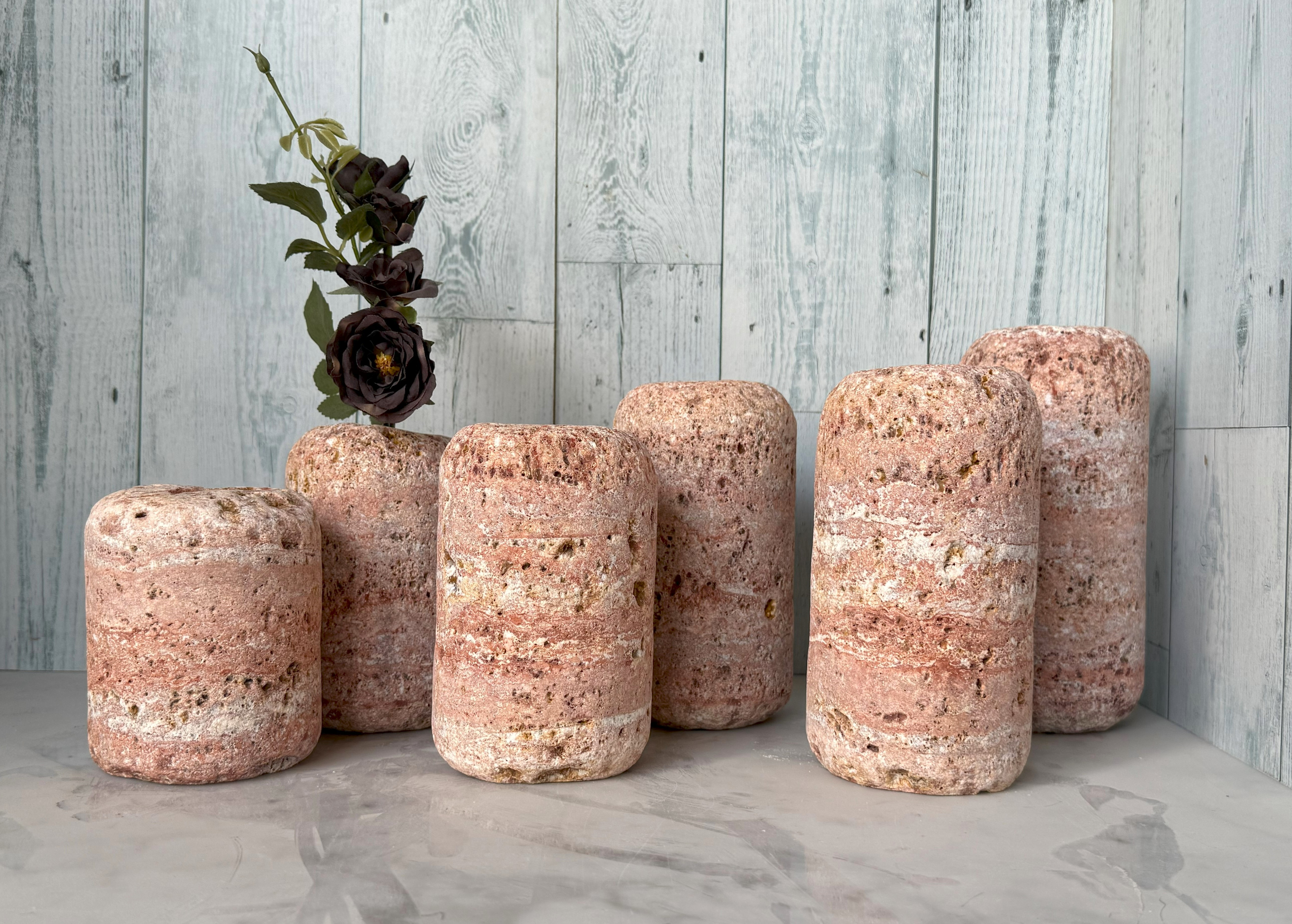 レッドトラバーチン花器