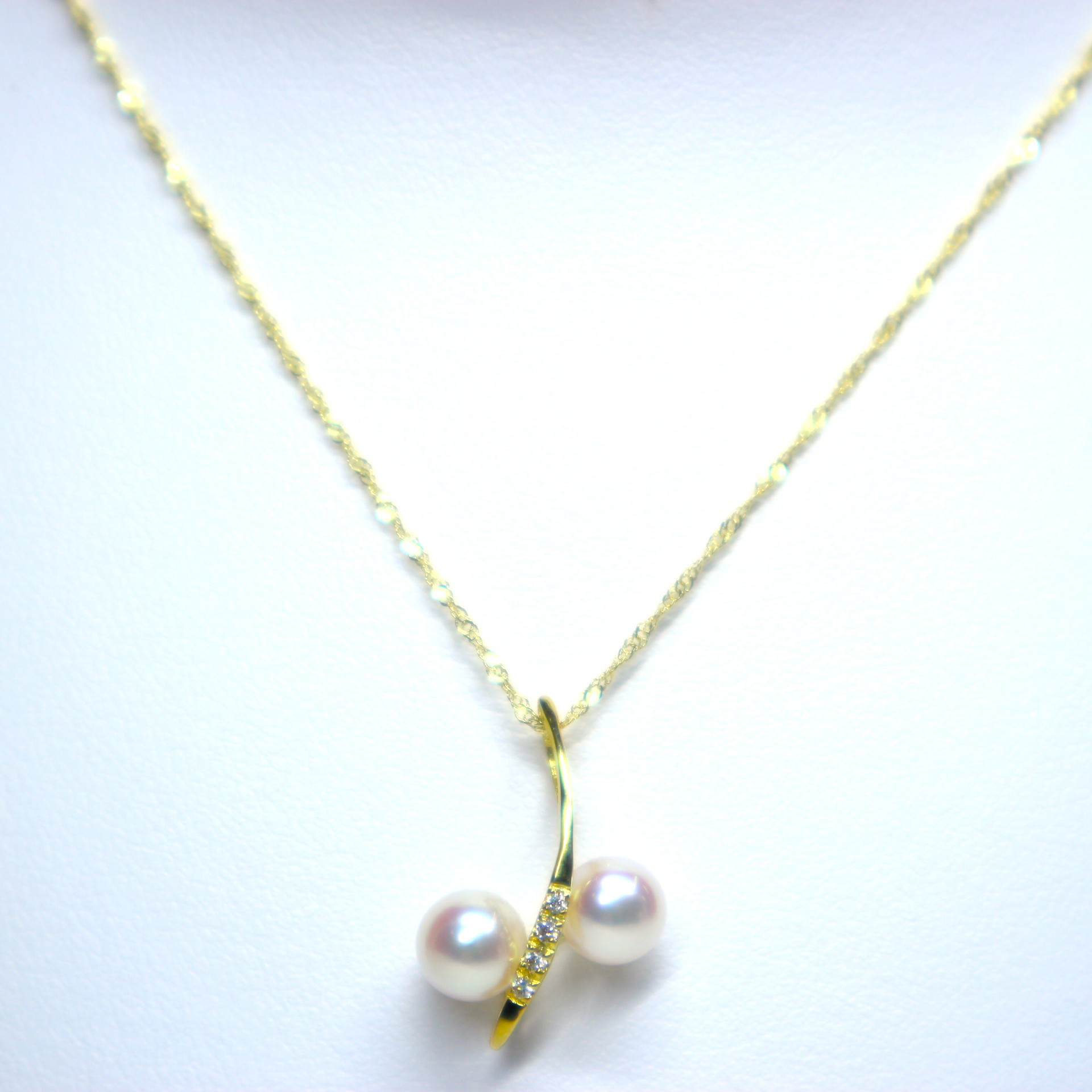 K18アコヤ真珠ペンダント㊴（5.5mm珠)