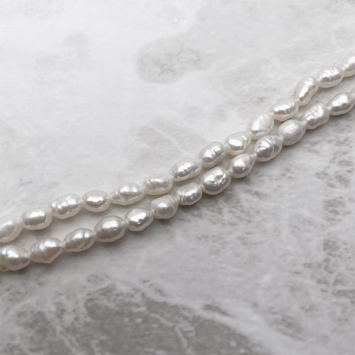 NO.35淡水パールネックレス　バロックパール アレルギー対応 本真珠バロックパールネックレス 淡水パール 35cm 38cm 40cm