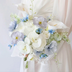 ピオニーとローズのウェディングブーケ&ブートニア❀アーティ