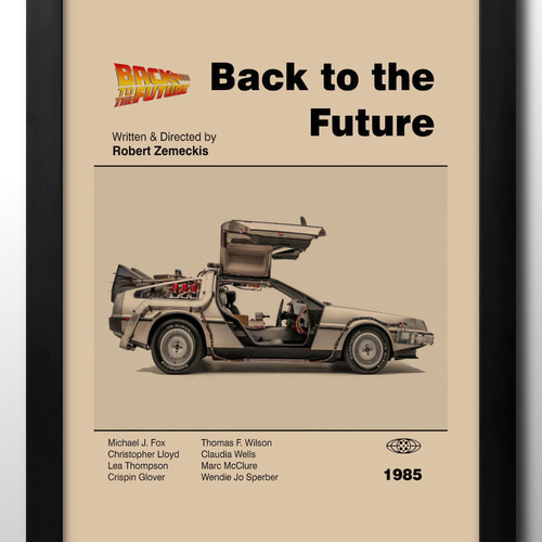 15841□ポスター アート 『デロリアン バック・トゥ・ザ・フューチャー