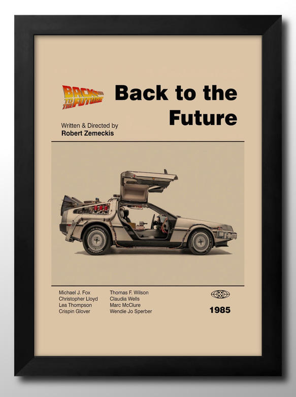 15841□ポスター アート 『デロリアン バック・トゥ・ザ・フューチャー