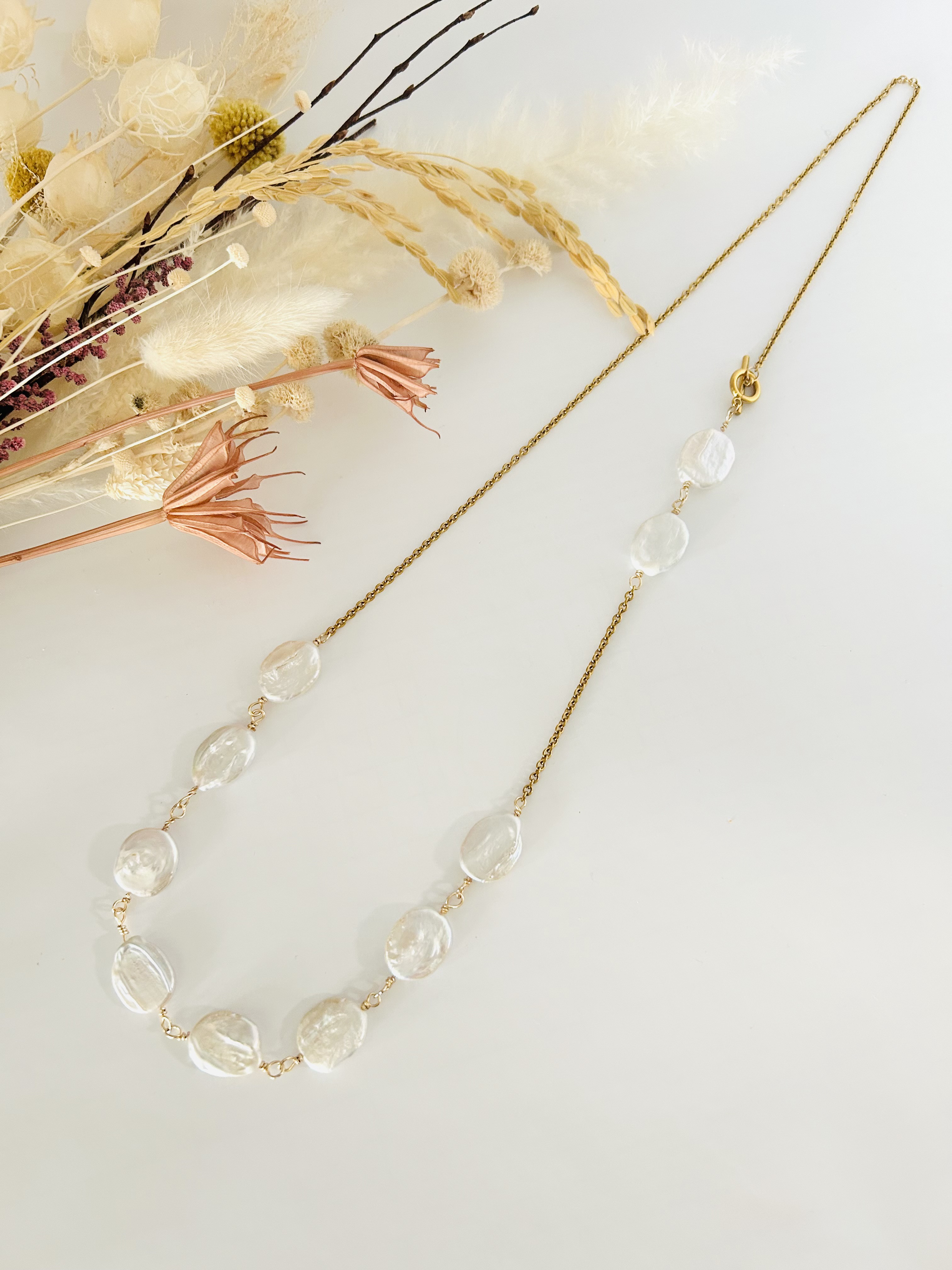 バロックパール　ロングネックレス　チョーカー　70cm