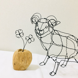 ワイヤーアート ワイヤークラフト 鹿flower マーガレットシカ【受注