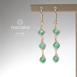 ロードライトガーネット ピアス ワイヤーラッピング 14kgf 天然石 送料