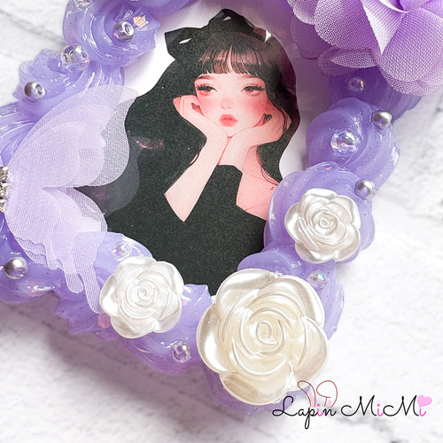 受注製】パープル クリア ラメ ホイップデコ 硬質トレカケース B8