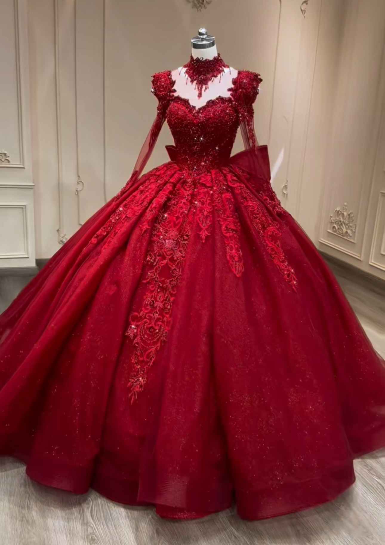 3ways 高品質　ウェディングドレス前撮りカラードレス　バックリボン　プリンセスライン編み上げ　衣装エレガントなレース