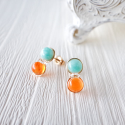 14kgf 淡水パール ケシパール 豪華 天然石 ピンクカラー フックピアス 14kgf 淡水パール ケシパール 豪華 天然石 ピンクカラー フックピアス