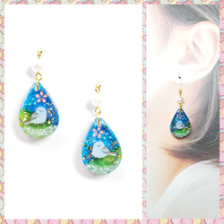 No.1512-D　樹脂ポストピアス⭐ちっちゃなハート型(グリーン) No.1512-D 樹脂ポストピアス⭐ちっちゃなハート型(グリーン