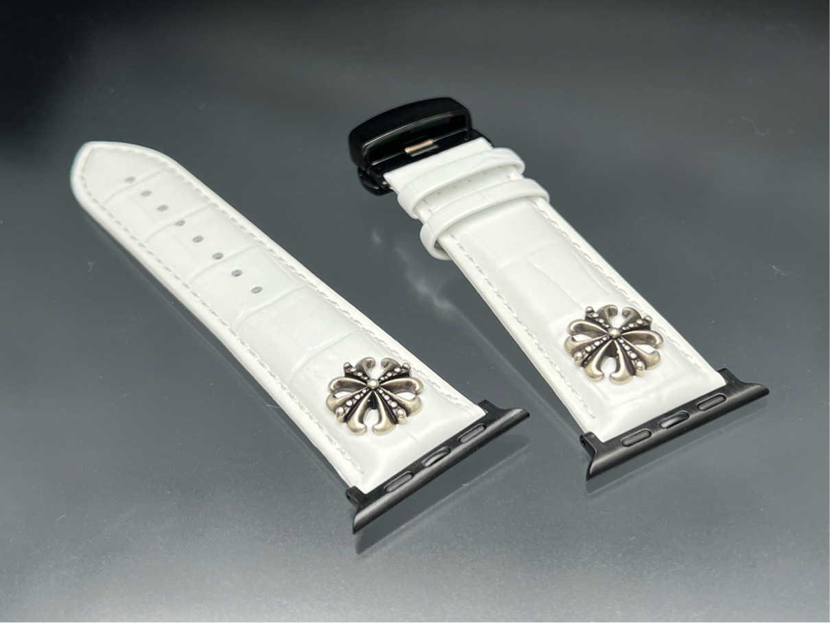 アップルウォッチ 牛革 レザーベルト Dバックルクロスチャーム