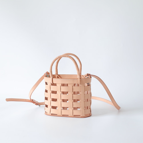 限定価格】夏にぴったり◎本革メッシュ編みバッグ｜2way仕様・内袋付き