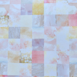 オリジナル デザインペーパー ブロックチェックピンク　A4 10枚 3枚目の画像