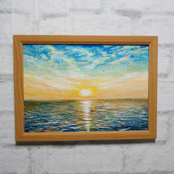 油絵 絵画 【青空に咲くミモザ】 絵画 HR 通販 14401239