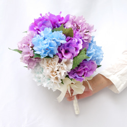 new!!梅雨の晴れ間❀紫陽花のナチュラルブーケ【Bouquet】梅雨色
