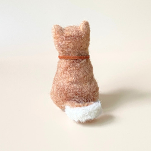 いつでもいっしょ♪ ふわふわ羊毛フェルトの小さな柴犬 犬のぬいぐるみ