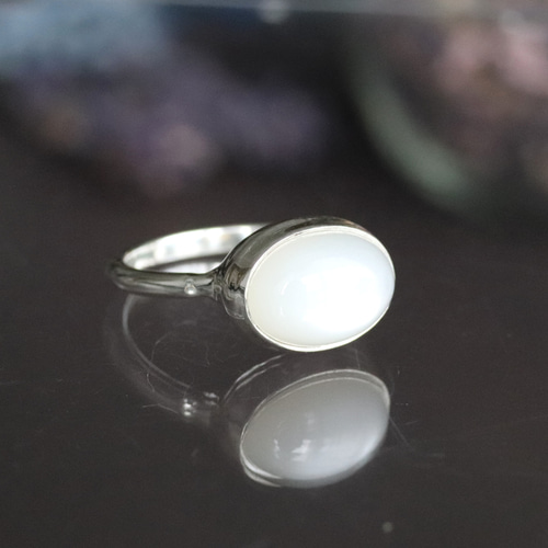 天然ムーンストーン5.2カラット シルバーリング シルバー925 一点もの