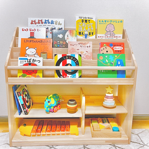 絵本棚　斜めカットタイプ　40日発送 絵本棚 斜めカットタイプ 40日発送 絵本棚 斜めカットタイプ 40日発送