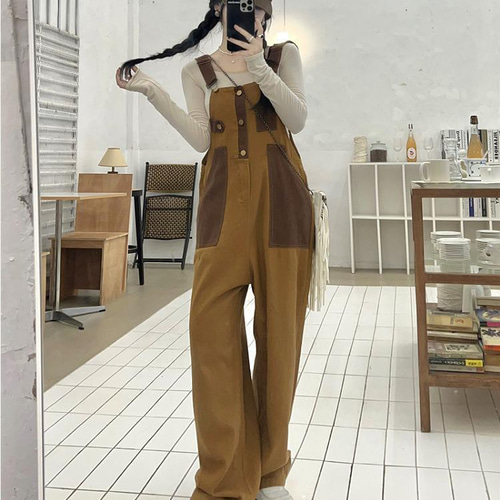 大きいサイズ レディース サロペット オーバーオール 春夏 秋
