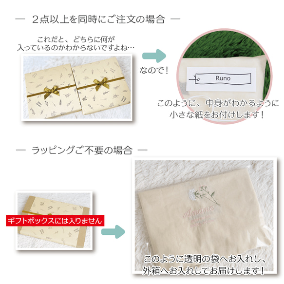 一升餅 名入れ刺繍 一升パン 1歳 名入れリュック・生成り・ブルーベリー 19枚目の画像