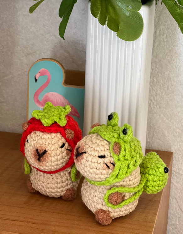 あみぐるみ　ハンドメイド　カピバラ　夏♡ あみぐるみ ハンドメイド カピバラ 夏♡