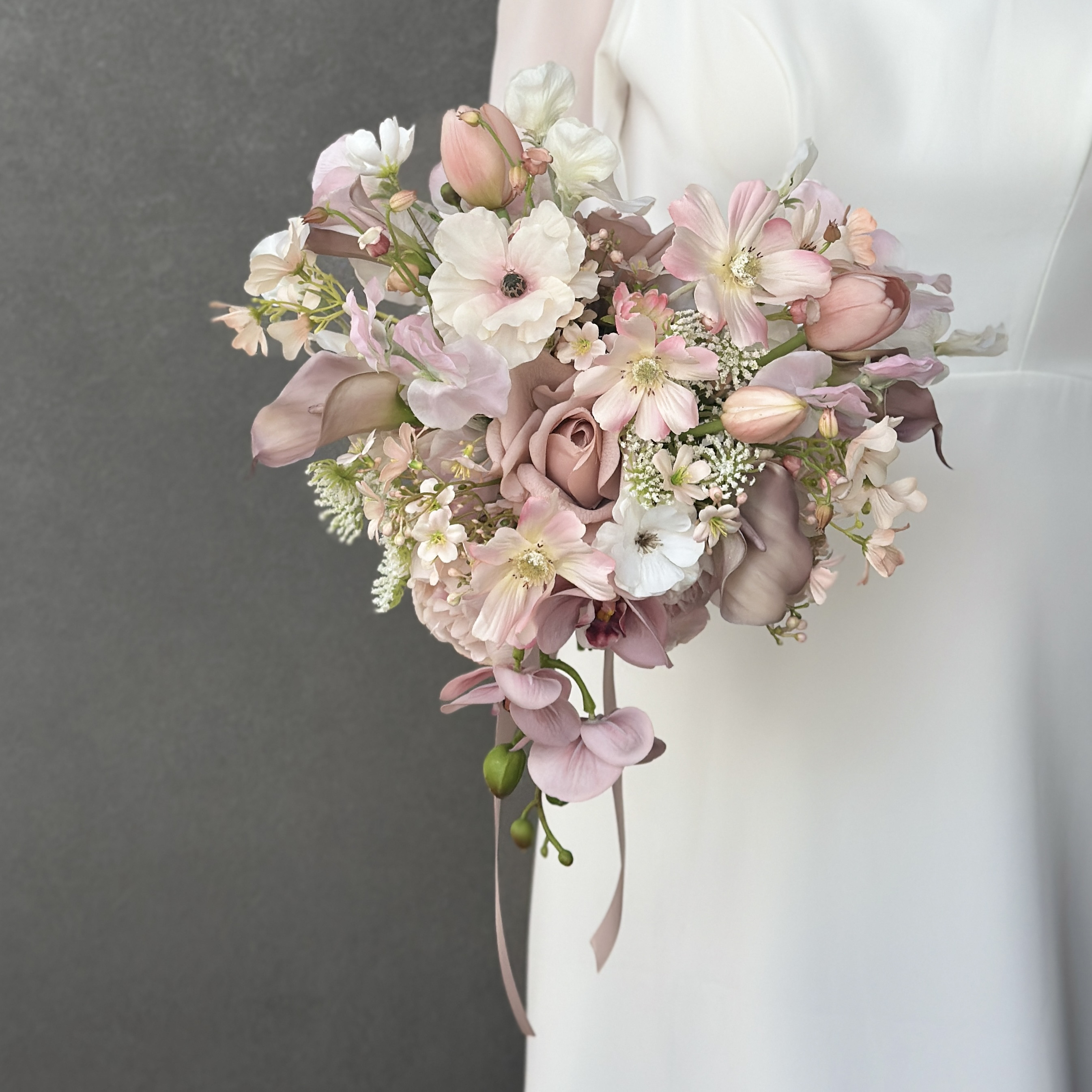 【受注生産・10日以内の発送】ニュアンスピンク　ふんわりクラッチブーケ