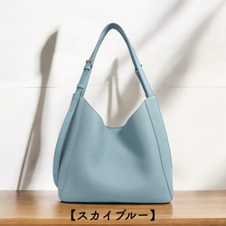高級レザー使用 トートバッグ ショルダーバッグ 肩掛け ハンドバッグ レザーバッグ バッグ　レザー　革 15枚目の画像