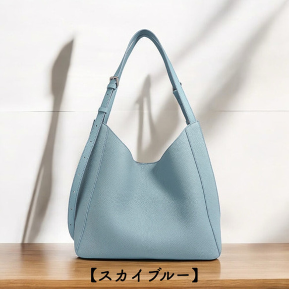 高級レザー使用 トートバッグ ショルダーバッグ 肩掛け ハンドバッグ レザーバッグ バッグ　レザー　革 15枚目の画像
