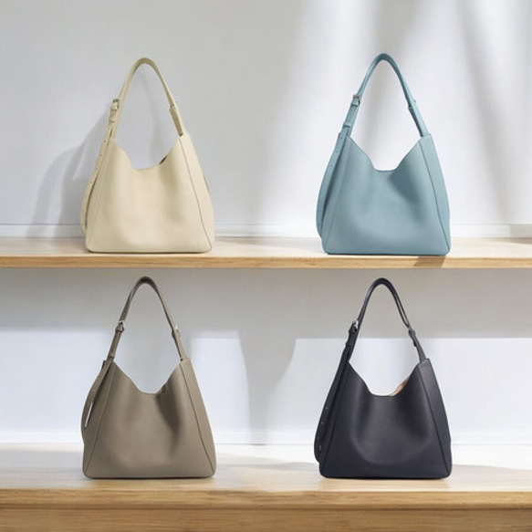 高級レザー使用 トートバッグ ショルダーバッグ 肩掛け ハンドバッグ レザーバッグ バッグ　レザー　革 1枚目の画像